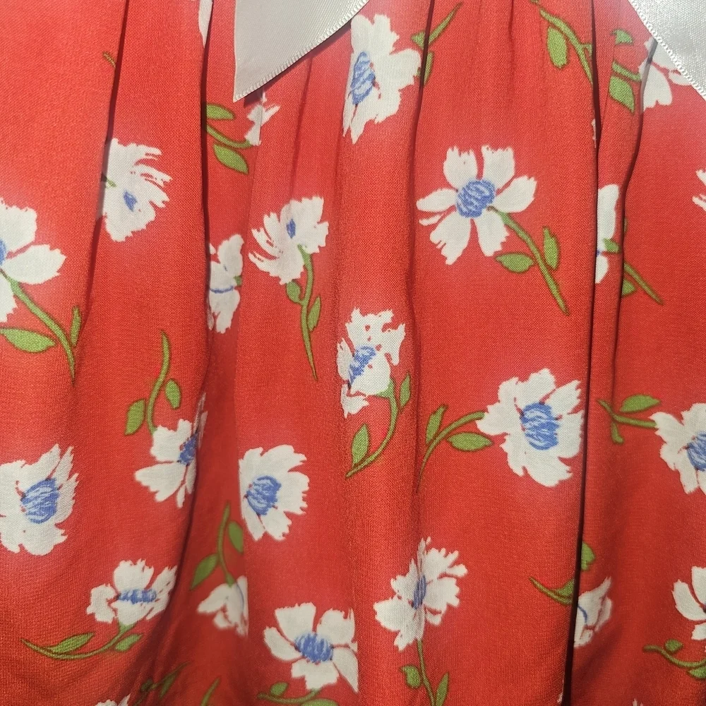 Lilt Red and White Scoop Neck Sundress